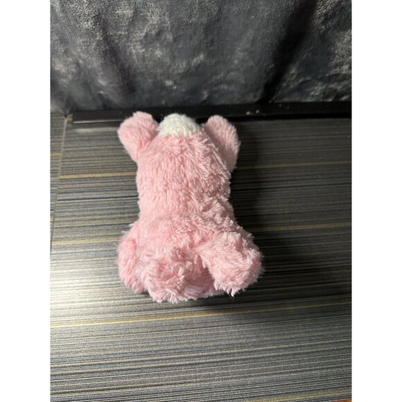 8" Animal Adventure Plush Pink White Plush Laying Easter Bunny Stuffed Rabbit - Picture 3 of 9